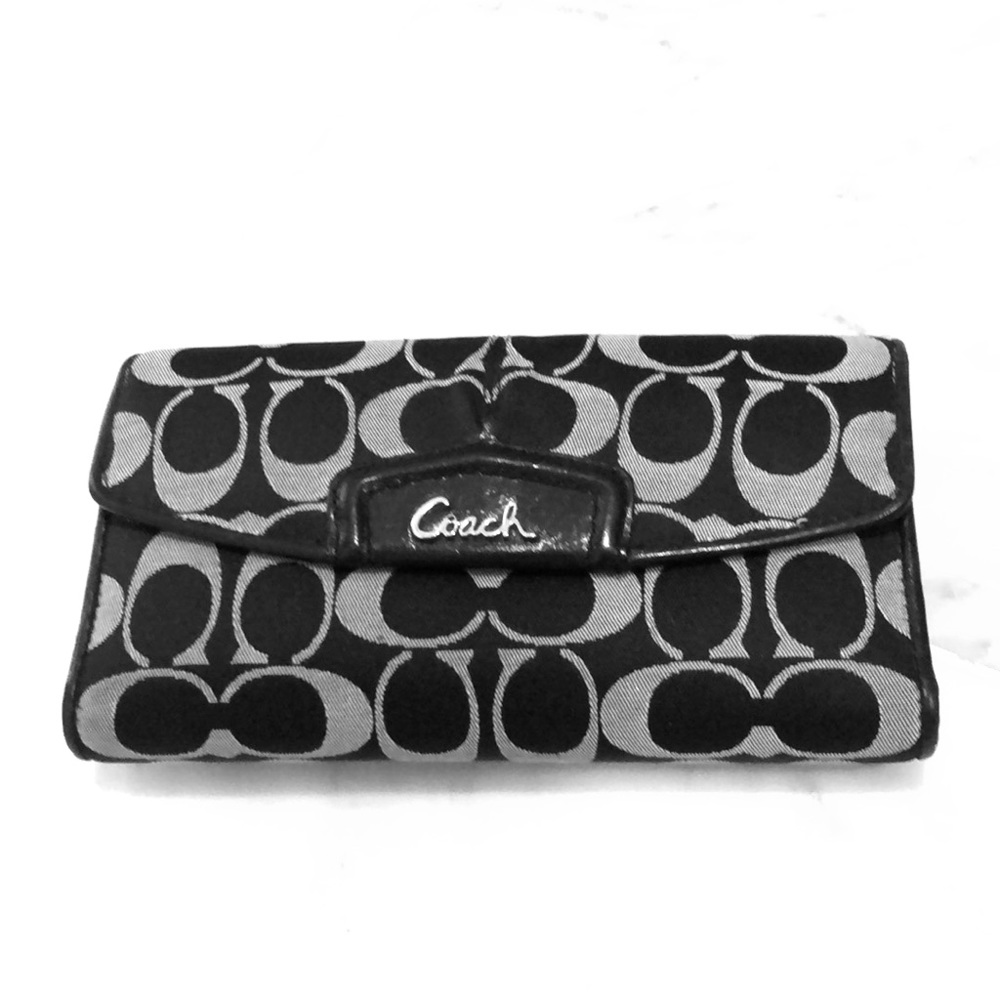 Coach signature canvas wallet
